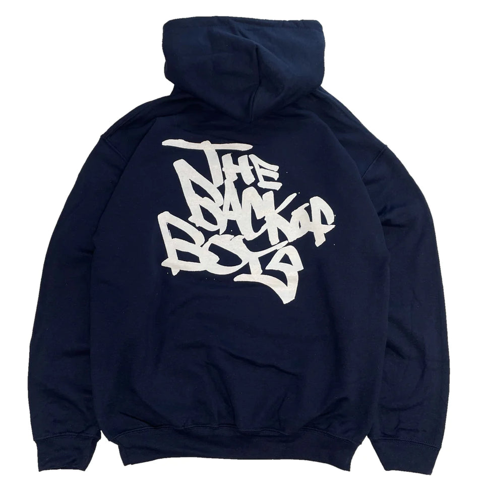 TBOB graffiti logo hoodie (navy)