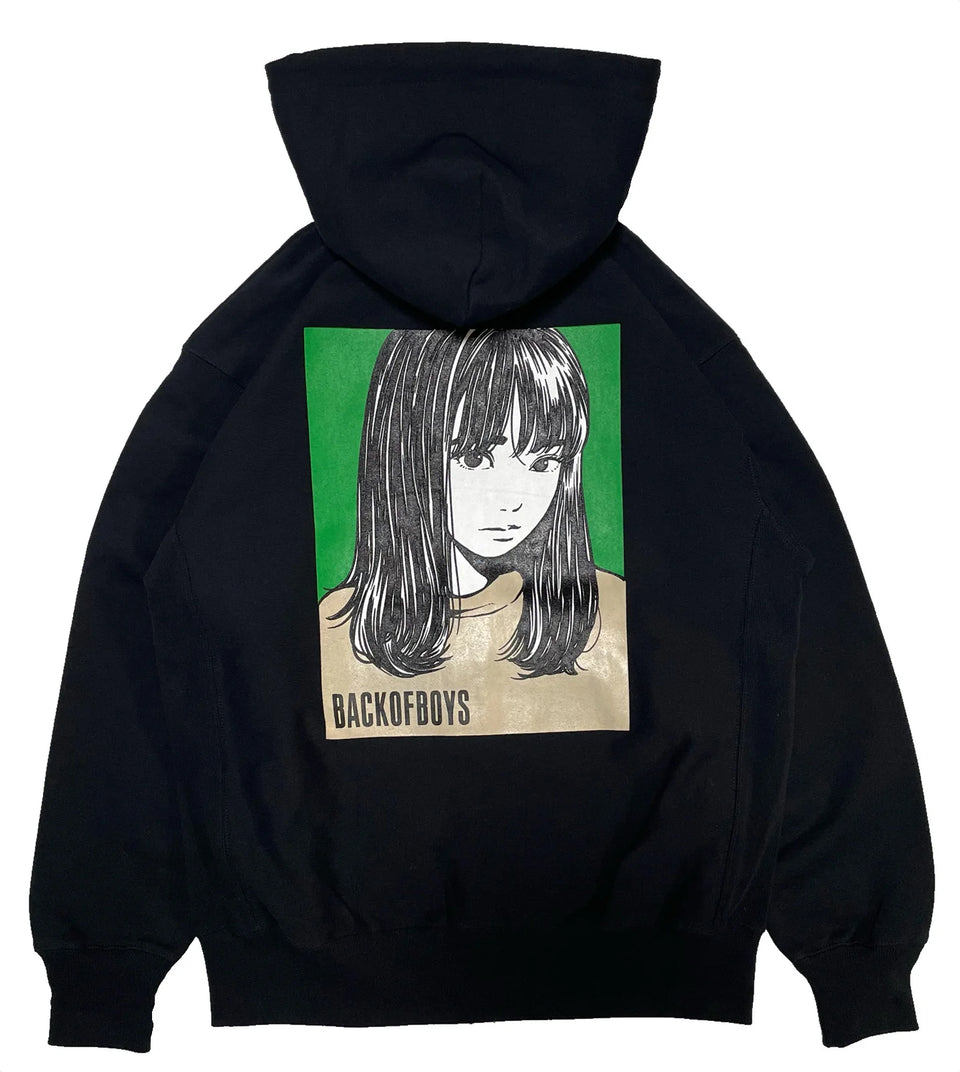 TBOB cute girl zip hoodie type 1 (black)