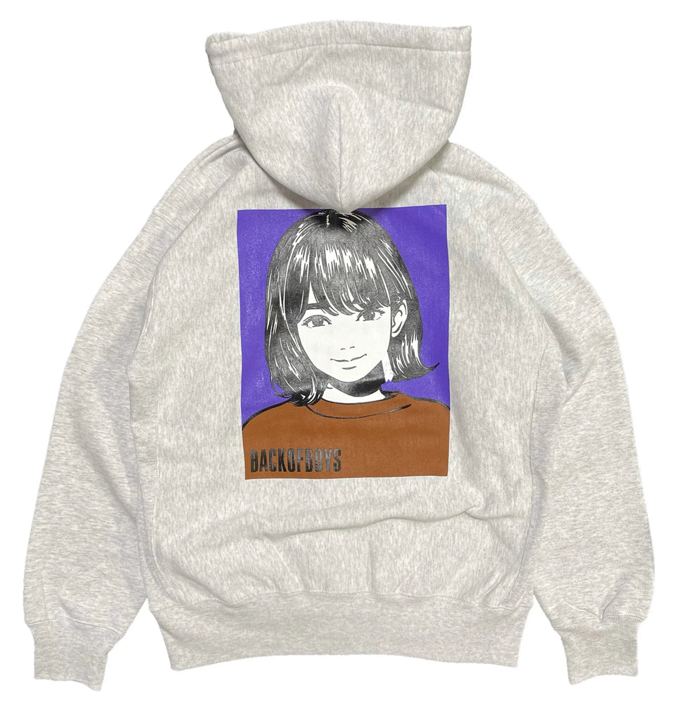 TBOB cute girl zip hoodie type 2 (ash)
