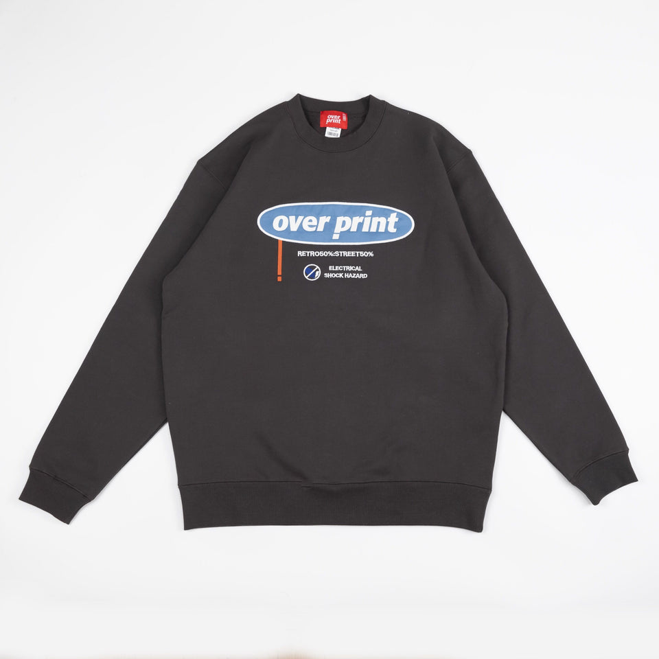 Over Print ELECTRICAL Sweatshirt (Chacoal)