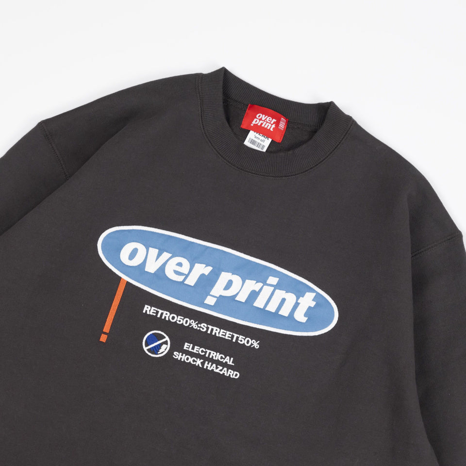 Over Print ELECTRICAL Sweatshirt (Chacoal)