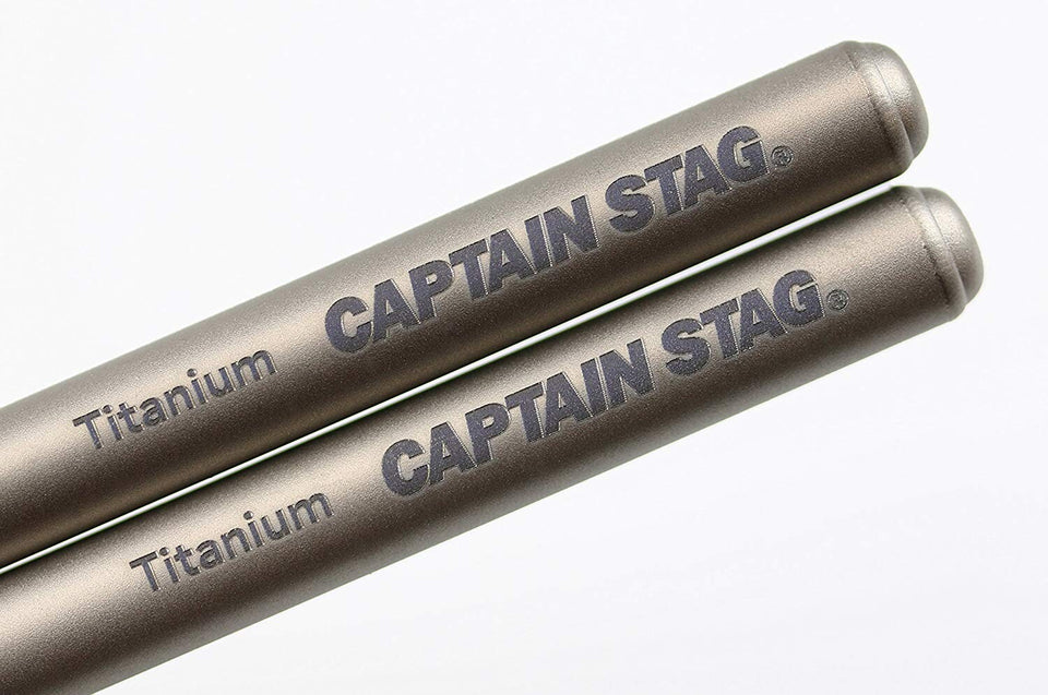 Captain Stag Titanium Chopsticks and Aluminum Case Set