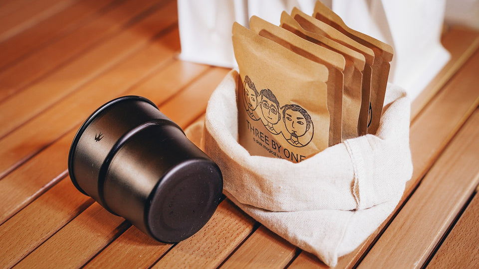 Three By One Coffee Drip Bag + Cup Set - Colombia