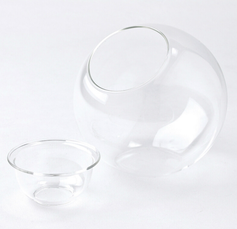 Glass Base Clear Round Dome