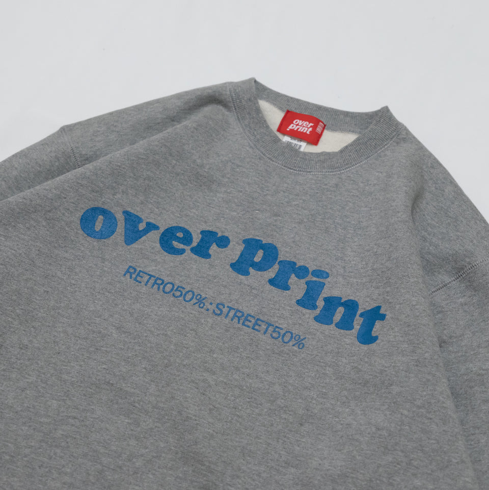 Over Print UNIFORM Sweat Shirt (Gray)